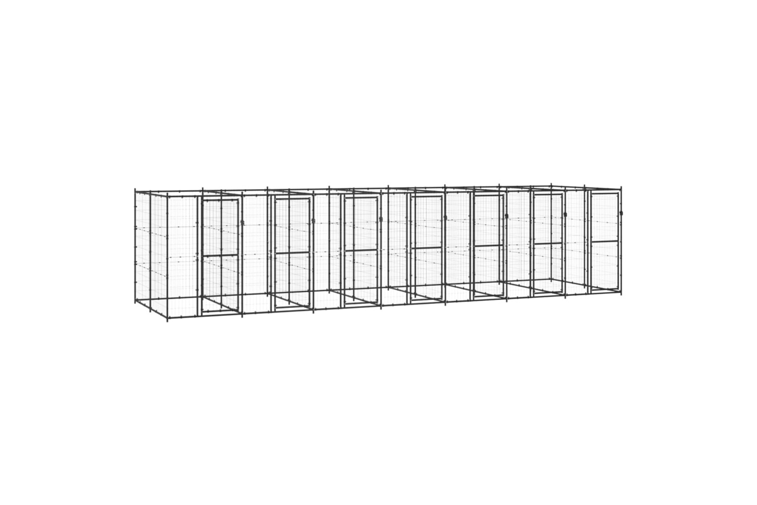 vidaXL 3082265 Outdoor Dog Kennel Steel 16.94 M2