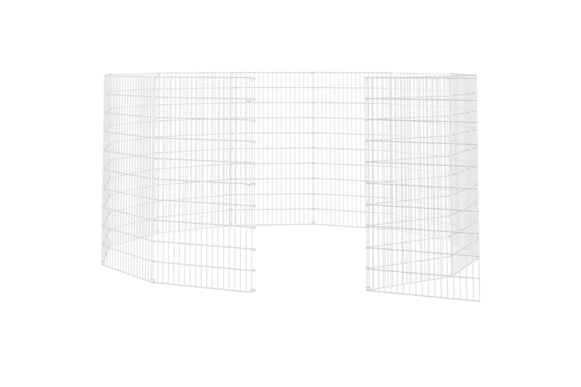 Vidaxl 171584 12-panel Rabbit Cage 54x100 Cm Galvanised Iron