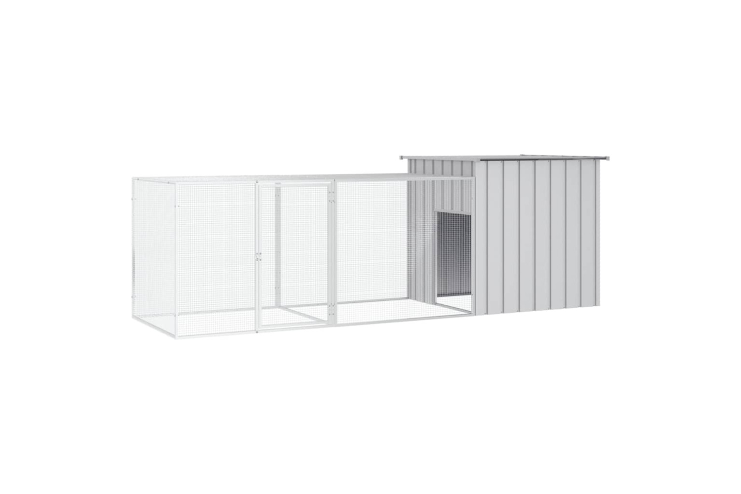 vidaXL 3106460 Chicken Cage Grey 300x91x100cm Galvanised Steel