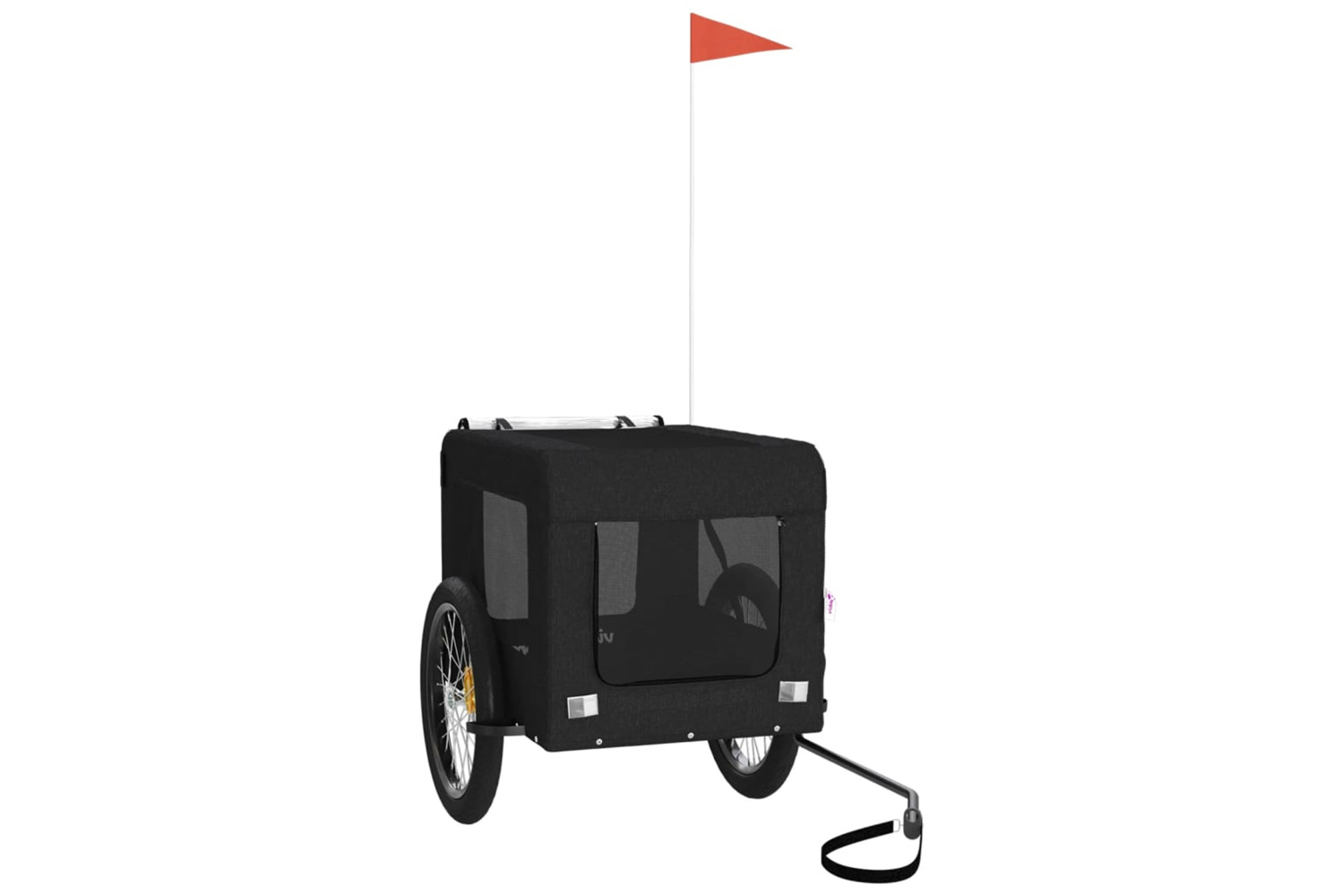 vidaXL 93926 Pet Bike Trailer Black Oxford Fabric&iron