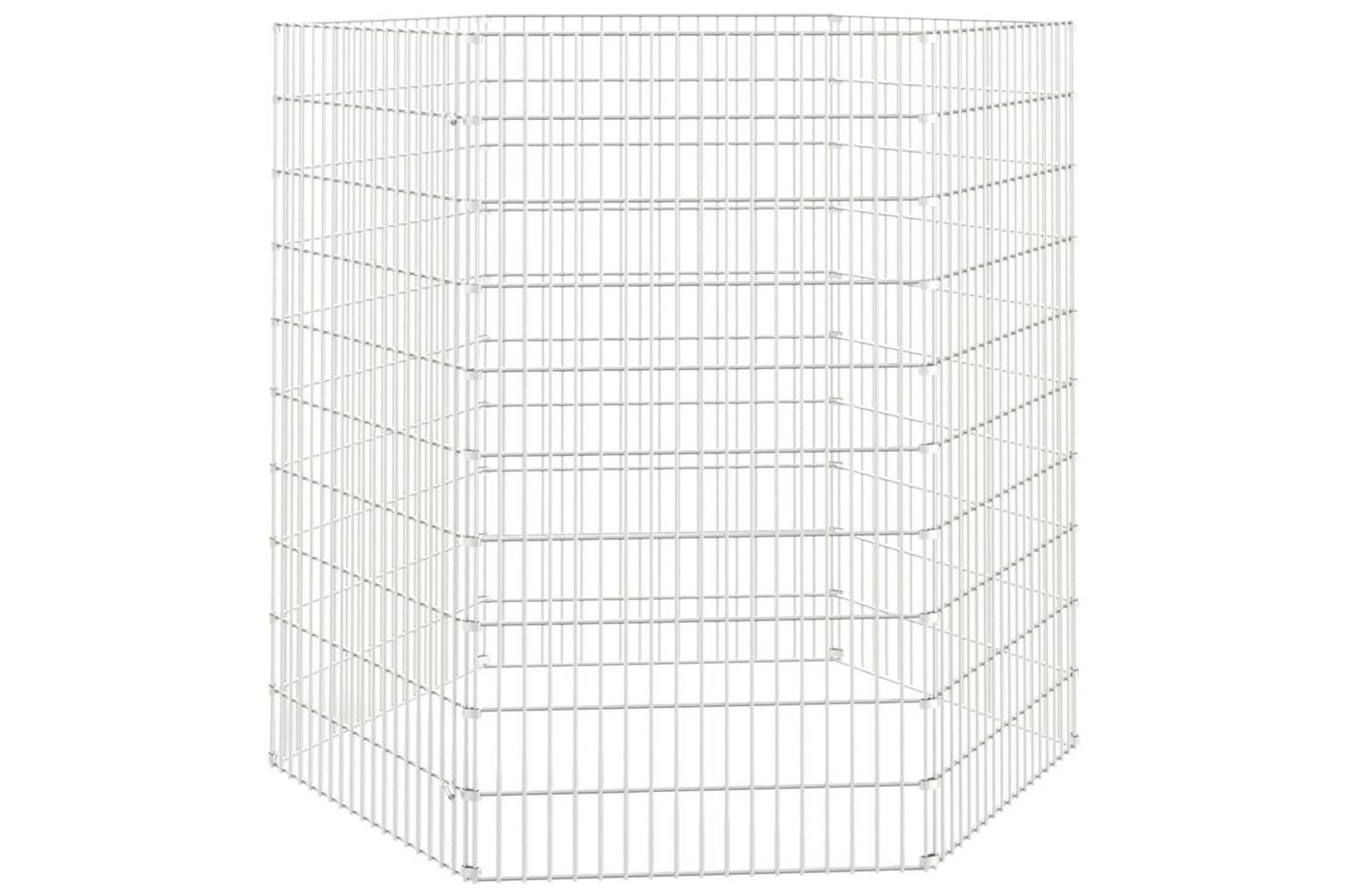 Vidaxl 171581 6-panel Rabbit Cage 54x100 Cm Galvanised Iron