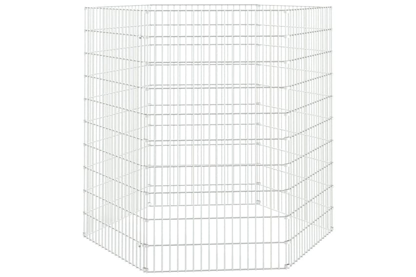 Vidaxl 171581 6-panel Rabbit Cage 54x100 Cm Galvanised Iron