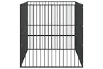 Vidaxl 172209 Dog Playpen 4 Panel Black Galvanised Steel