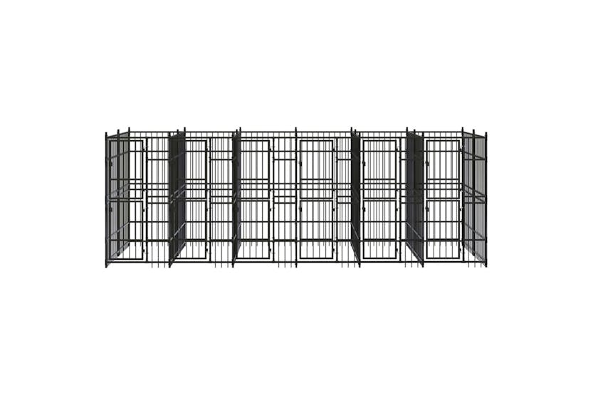 Vidaxl 3097941 Outdoor Dog Kennel Steel 11.06 M2