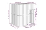 Vidaxl 172364 Dog House With Roof Light Grey 165x153x181 Cm Galvanised Steel