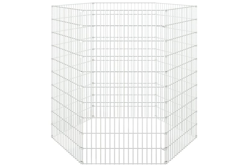 Vidaxl 171581 6-panel Rabbit Cage 54x100 Cm Galvanised Iron