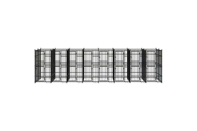 Vidaxl 3097943 Outdoor Dog Kennel Steel 14.75 M2