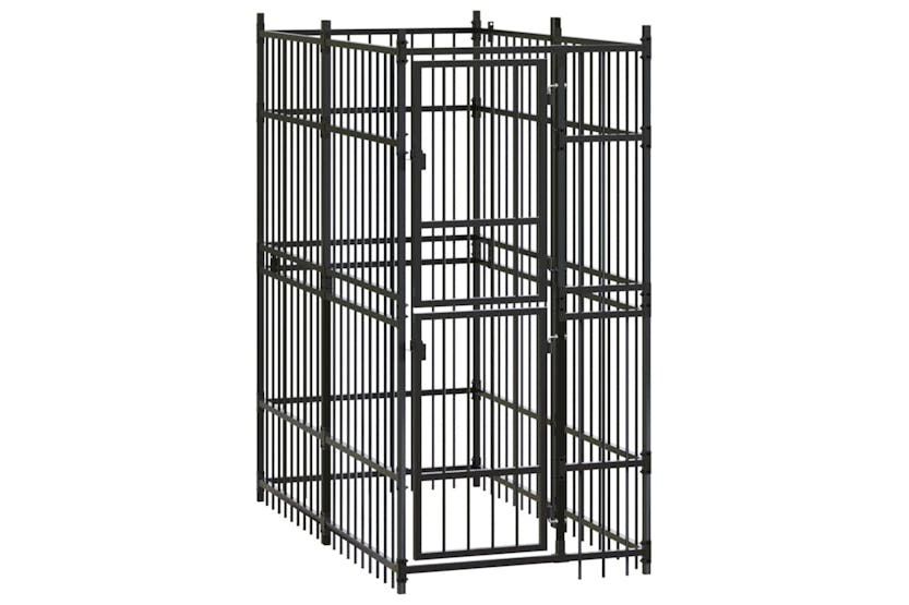 Vidaxl 171472 Outdoor Dog Kennel Steel 1.84 M2