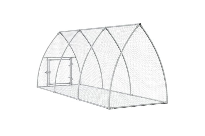 Vidaxl 3281528 Rabbit Cage Silver 300x105x120 Cm Galvanised Steel