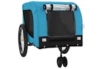 Vidaxl 94030 Pet Bike Trailer Blue And Black Oxford Fabric And Iron