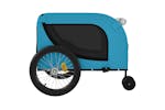 Vidaxl 94030 Pet Bike Trailer Blue And Black Oxford Fabric And Iron