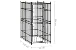 Vidaxl 171472 Outdoor Dog Kennel Steel 1.84 M2