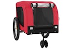 Vidaxl 94027 Pet Bike Trailer Red And Black Oxford Fabric And Iron