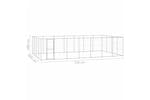 Vidaxl 3082320 Outdoor Dog Kennel Galvanised Steel 33.88 M2