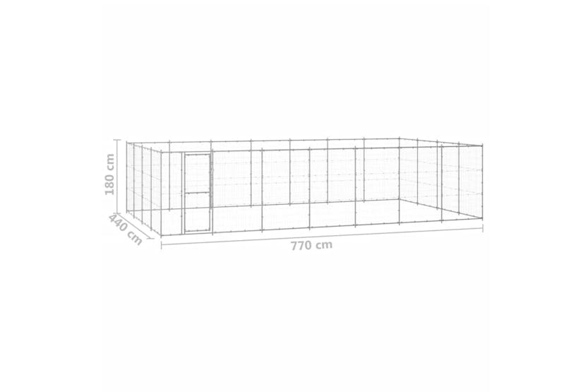 Vidaxl 3082320 Outdoor Dog Kennel Galvanised Steel 33.88 M2