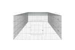 Vidaxl 171565 4-panel Rabbit Cage 433x109x54 Cm Galvanised Iron