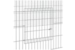 Vidaxl 171565 4-panel Rabbit Cage 433x109x54 Cm Galvanised Iron