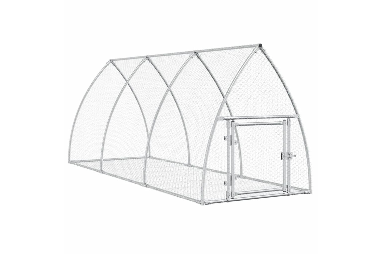 vidaXL 3281528 Rabbit Cage Silver 300x105x120cm Galvanised Steel