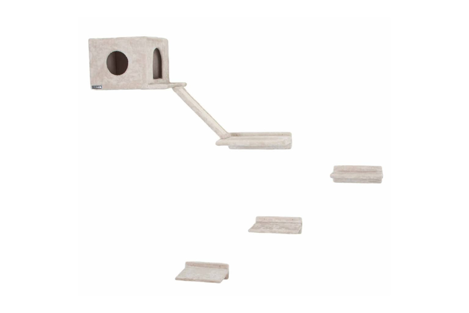 Kerbl 425773 Cat Climbing Wall Mont Blanc Wood Beige