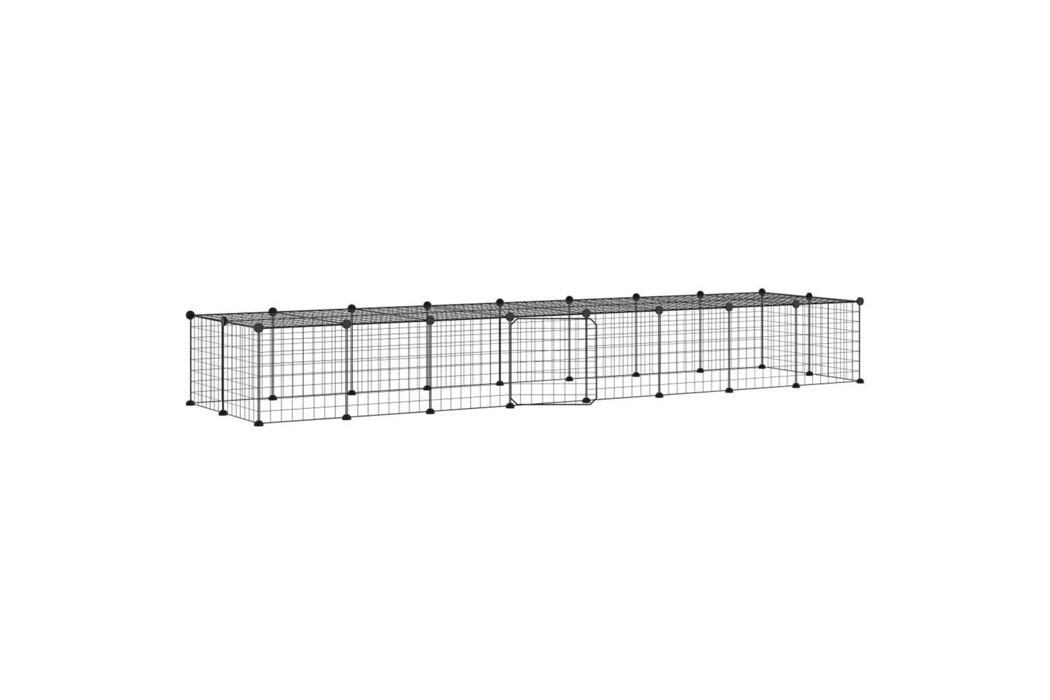 Vidaxl 3114057 36-panel Pet Cage With Door Black 35x35 Cm Steel