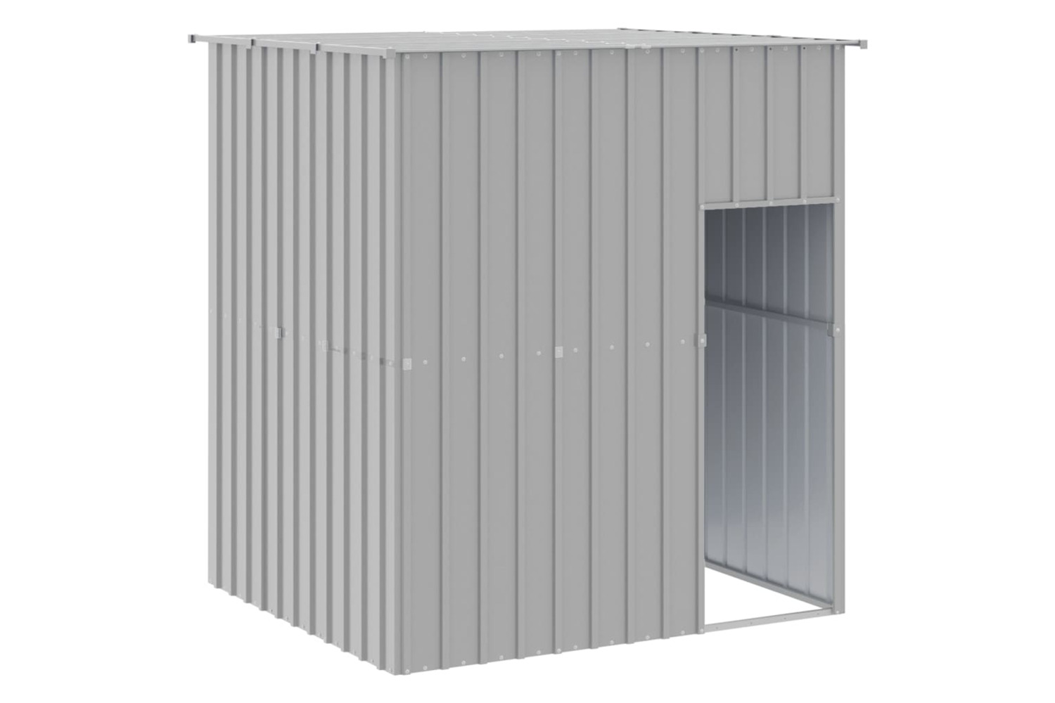 vidaXL 172364 Dog House With Roof Light Grey 165x153x181cm Galvanised Steel