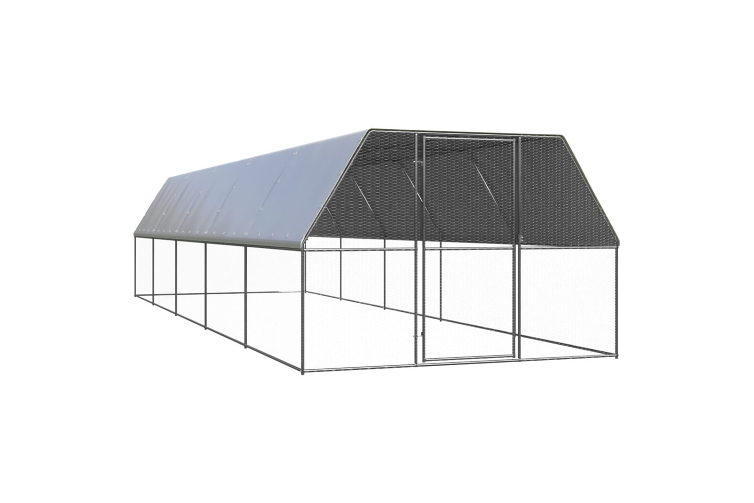 vidaXL 3278821 Chicken Cage 3x10x2 M Galvanised Steel