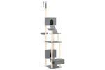 Vidaxl 171613 Floor To Ceiling Cat Tree Light Grey 277-303 Cm