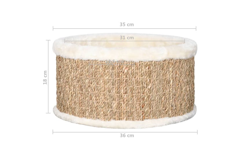 Vidaxl 170974 Round Cat Basket 36 Cm Seagrass