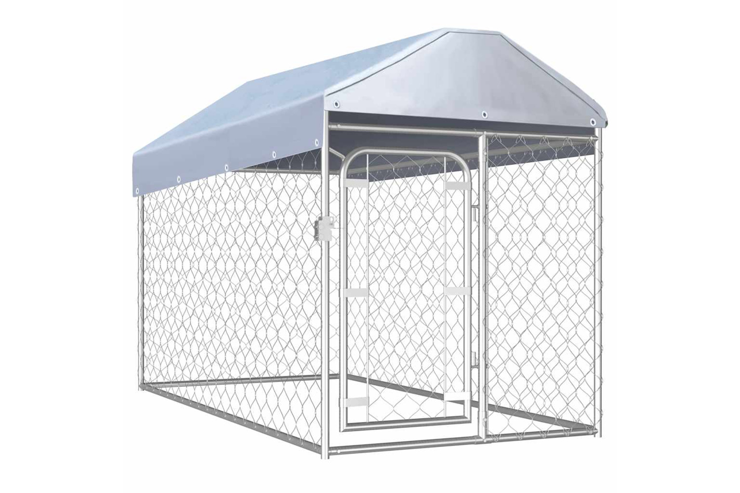 Vidaxl Outdoor Dog Kennel With Roof 200x100x125 Cm