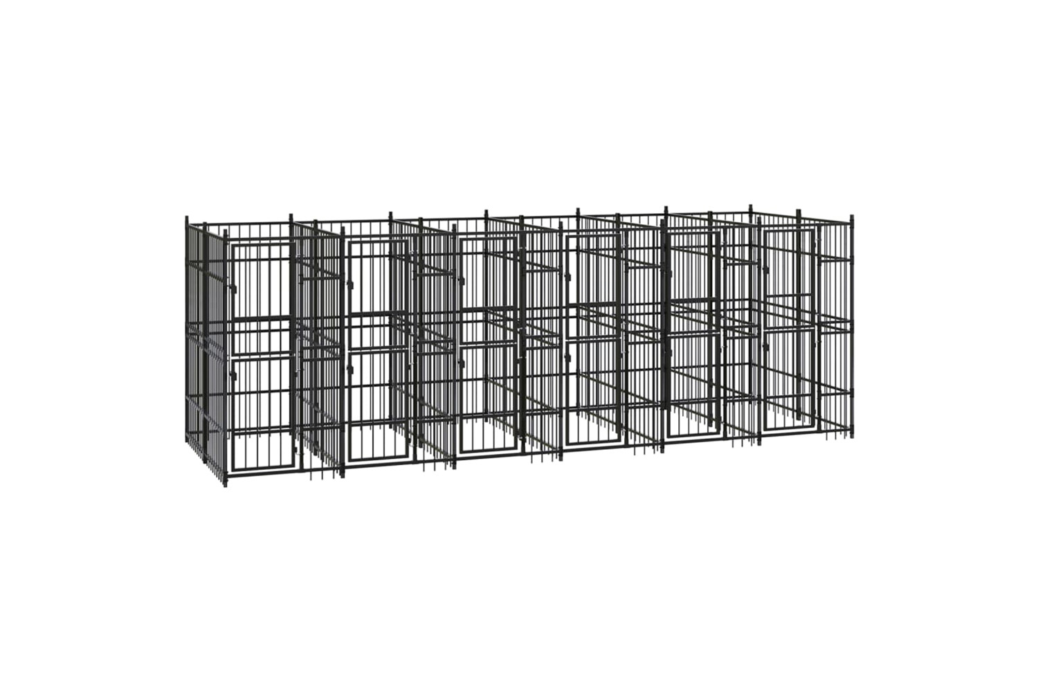 vidaXL 3097941 Outdoor Dog Kennel Steel 11.06 M2