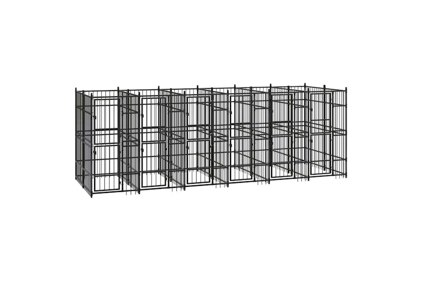 Vidaxl 3097941 Outdoor Dog Kennel Steel 11.06 M2