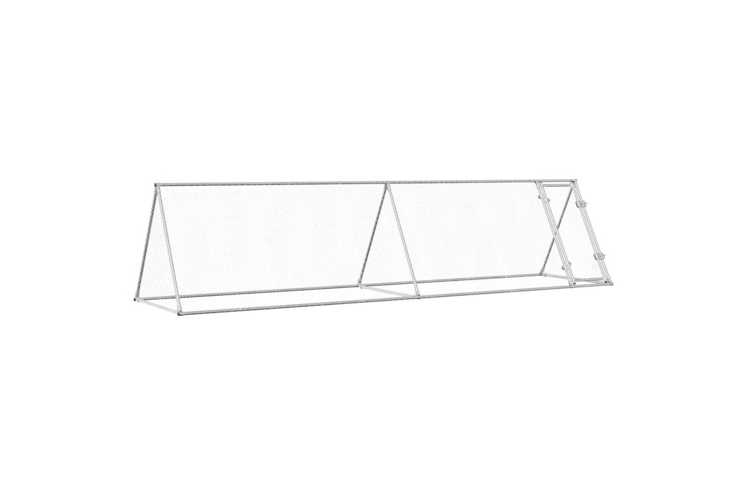 Vidaxl Chicken Cage Silver 400x105x91 Cm Galvanised Steel