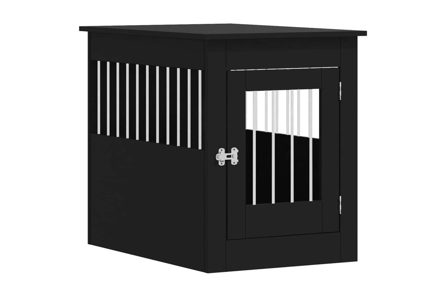 vidaXL 838324 Dog Crate Furniture Black 55x80x68cm Engineered Wood