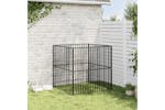 Vidaxl 172209 Dog Playpen 4 Panel Black Galvanised Steel