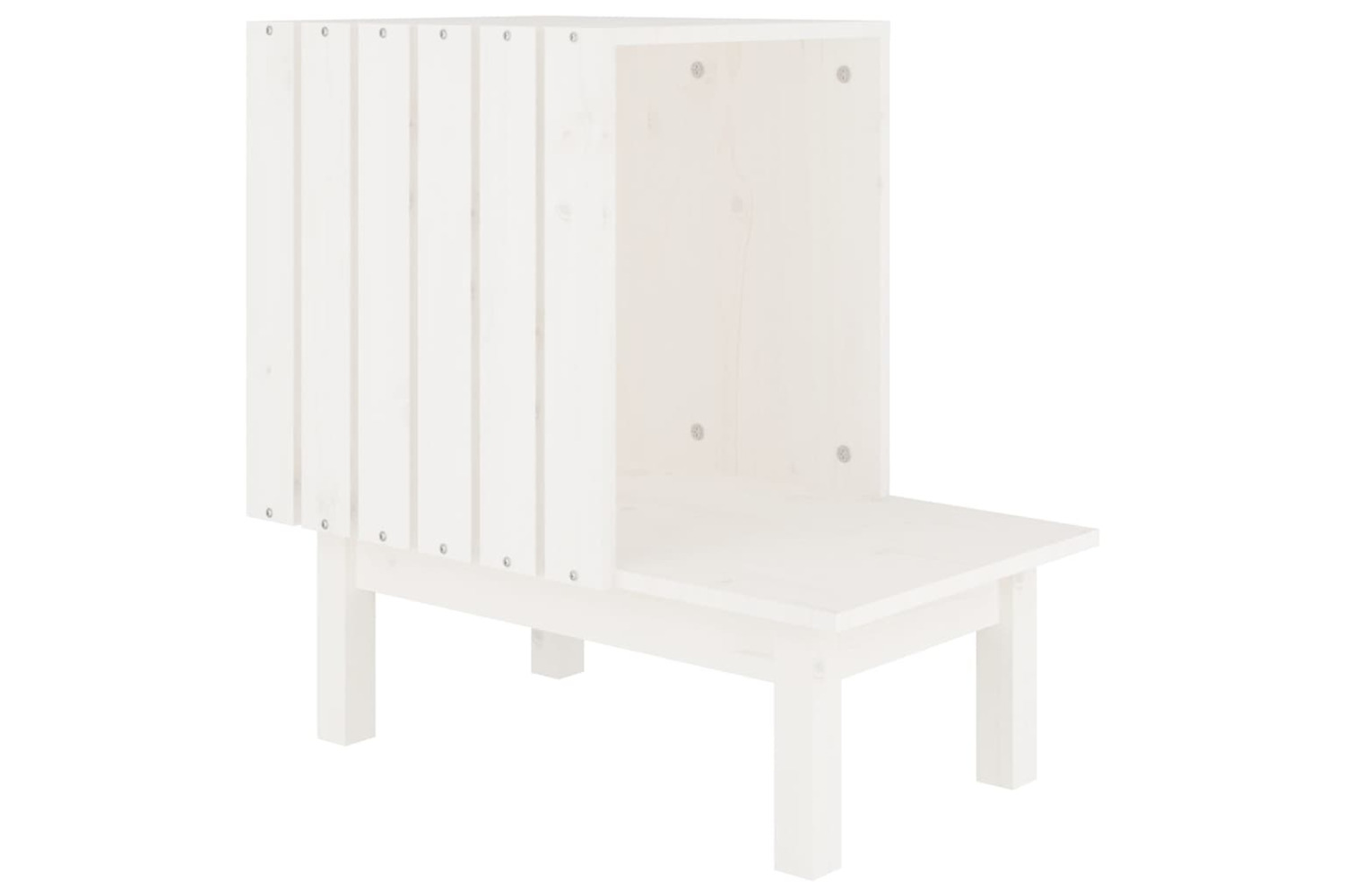 vidaXL 822453 Cat House White 60x36x60cm Solid Wood Pine