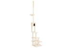 Vidaxl 171714 Floor To Ceiling Cat Tree Cream 268.5-294.5 Cm