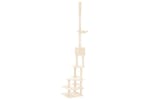 Vidaxl 171714 Floor To Ceiling Cat Tree Cream 268.5-294.5 Cm