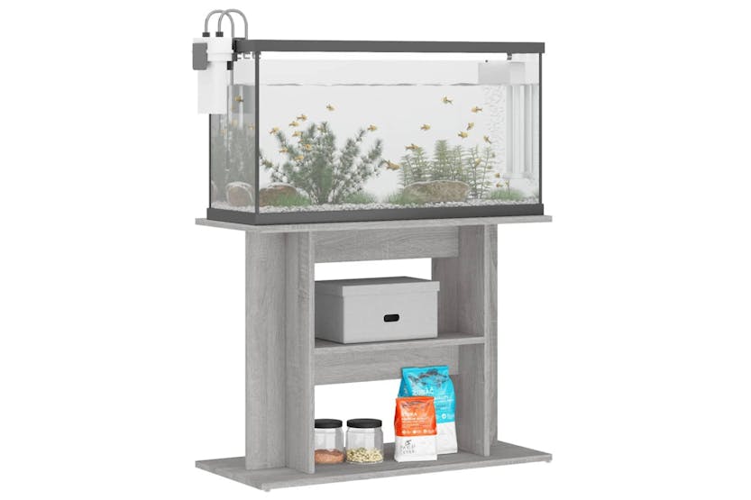 Vidaxl 833579 Aquarium Stand Concrete Grey 80x35x60 Cm Engineered Wood