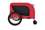 Vidaxl 94027 Pet Bike Trailer Red And Black Oxford Fabric And Iron