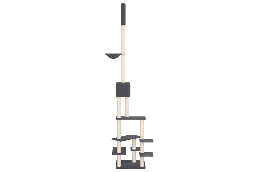 Vidaxl 171716 Floor To Ceiling Cat Tree Dark Grey 268.5-294.5 Cm