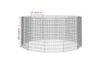 Vidaxl 171584 12-panel Rabbit Cage 54x100 Cm Galvanised Iron