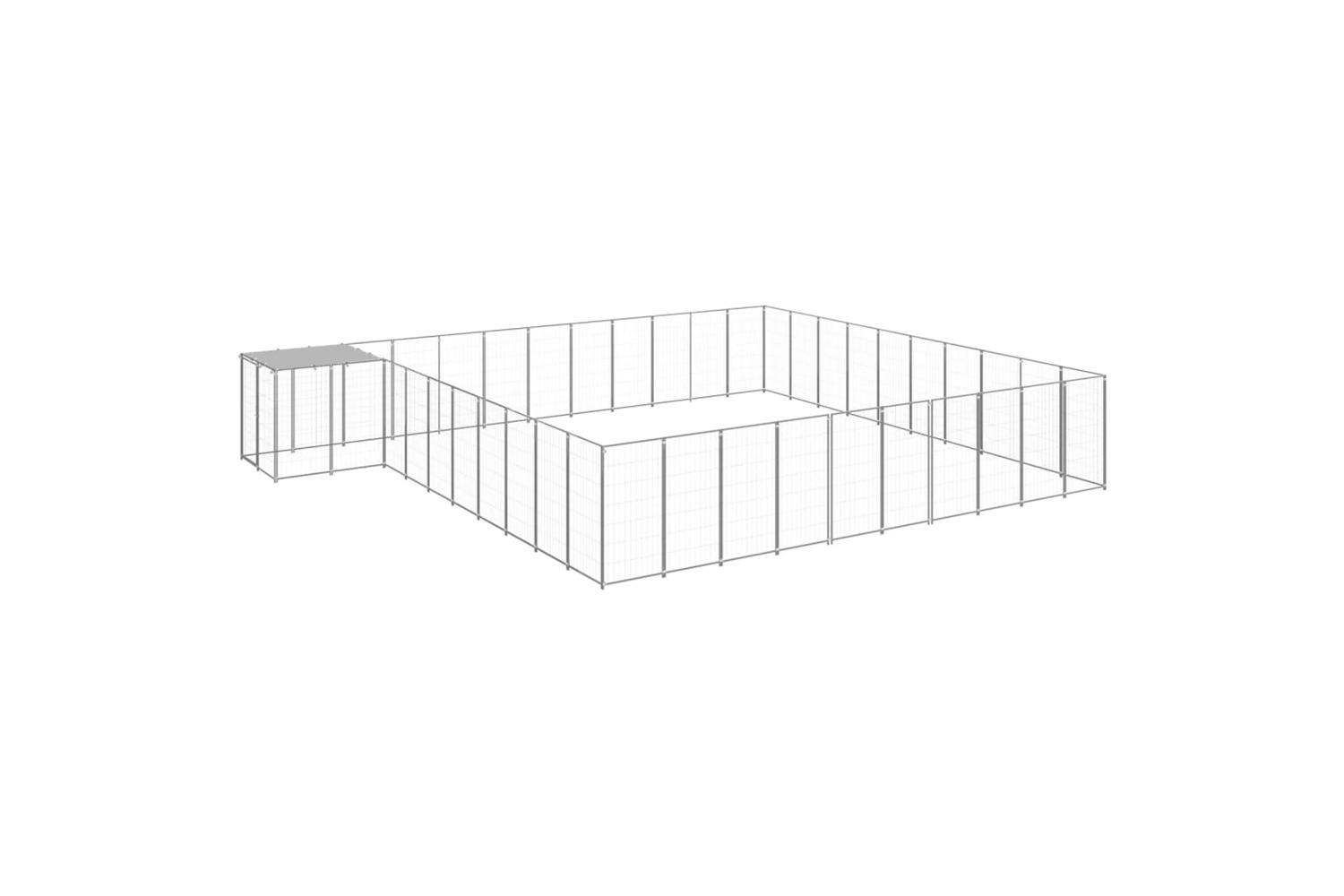 vidaXL 3082247 Dog Kennel Silver 31.46 M2 Steel