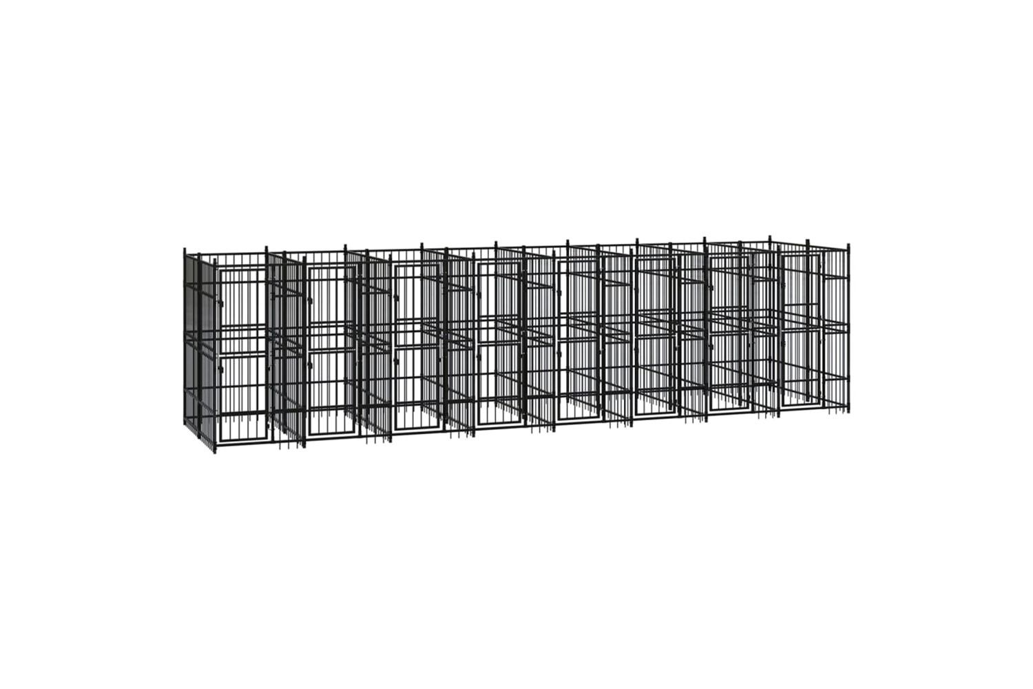 vidaXL 3097943 Outdoor Dog Kennel Steel 14.75 M2