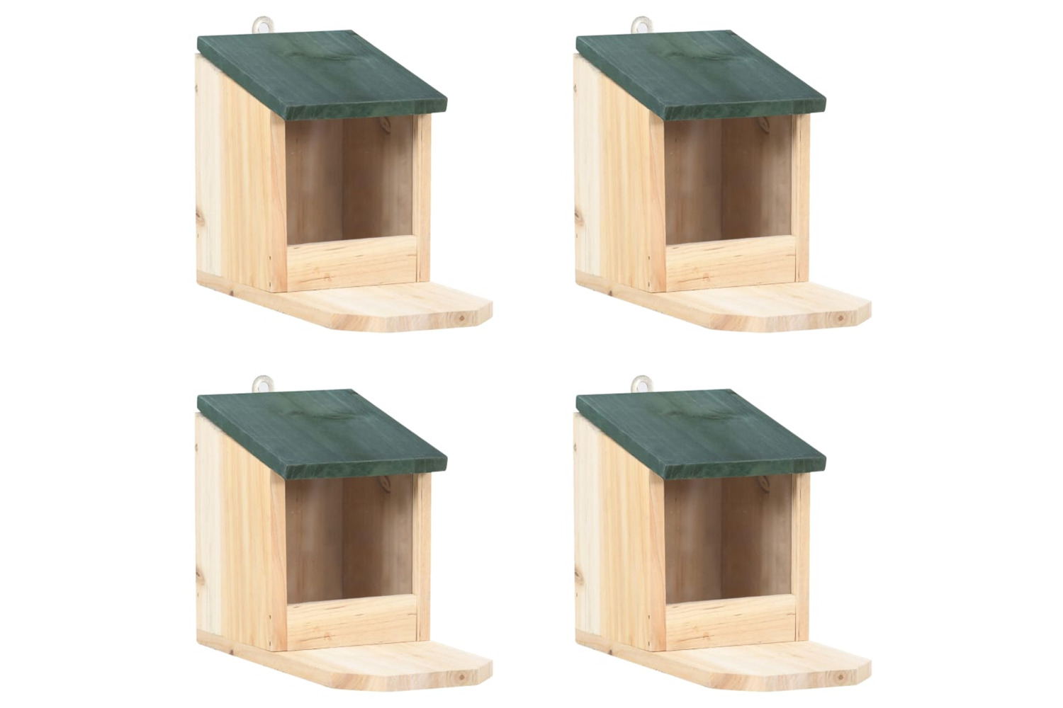 vidaXL 47231 Squirrel Houses 4 Pcs Firwood