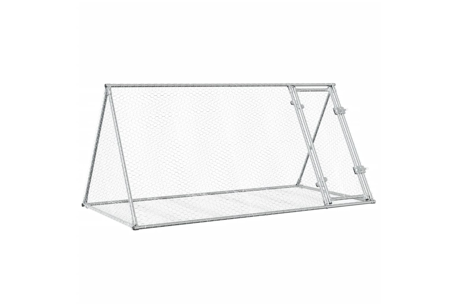 vidaXL 3281530 Rabbit Cage Silver 200x105x91cm Galvanised Steel