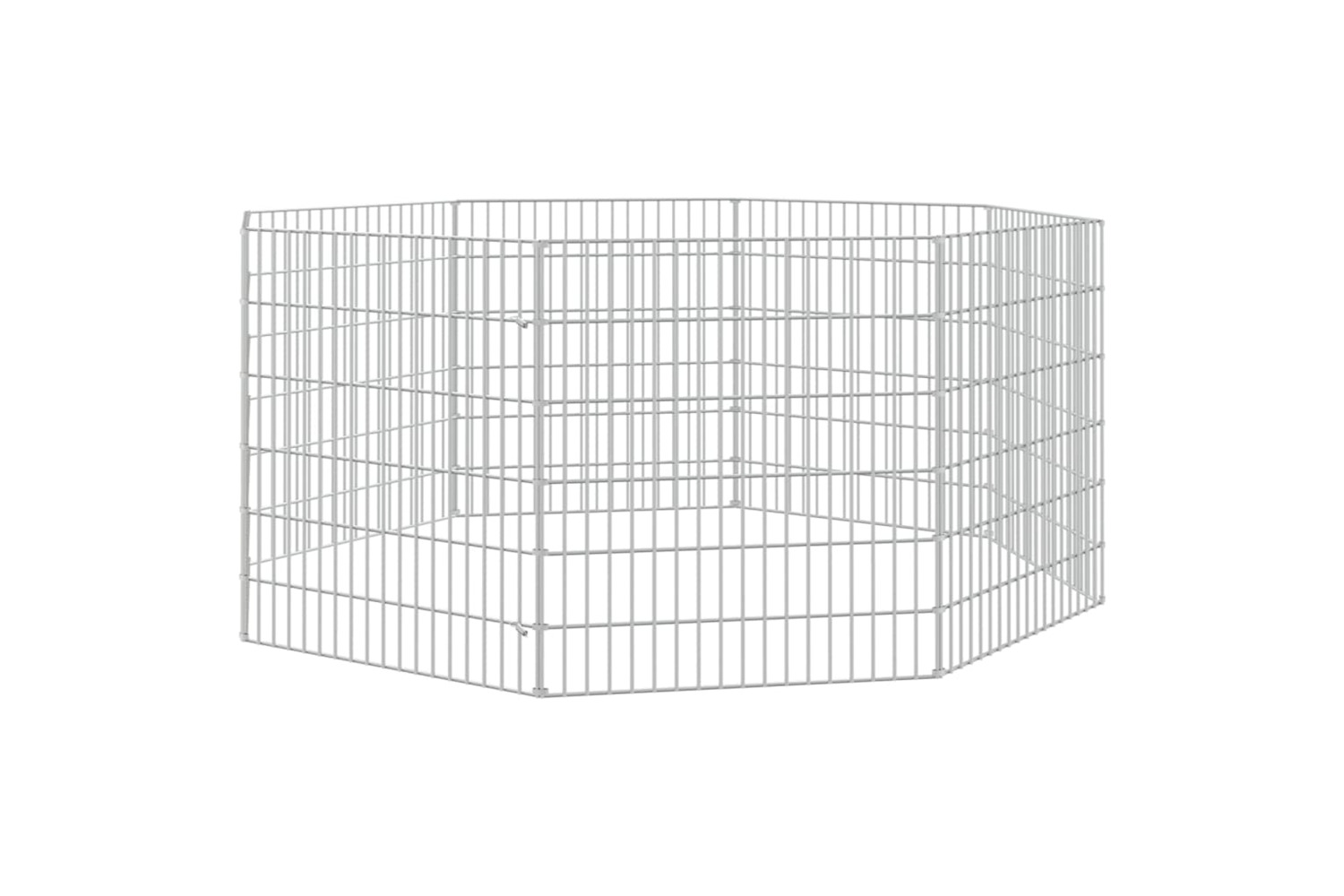 Vidaxl Free Range Animal Enclosure 8-panel 54x60 Cm Galvanised Iron