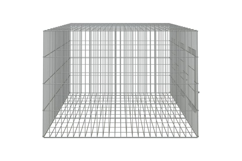 Vidaxl 171569 3-panel Rabbit Cage 163x79x54 Cm Galvanised Iron