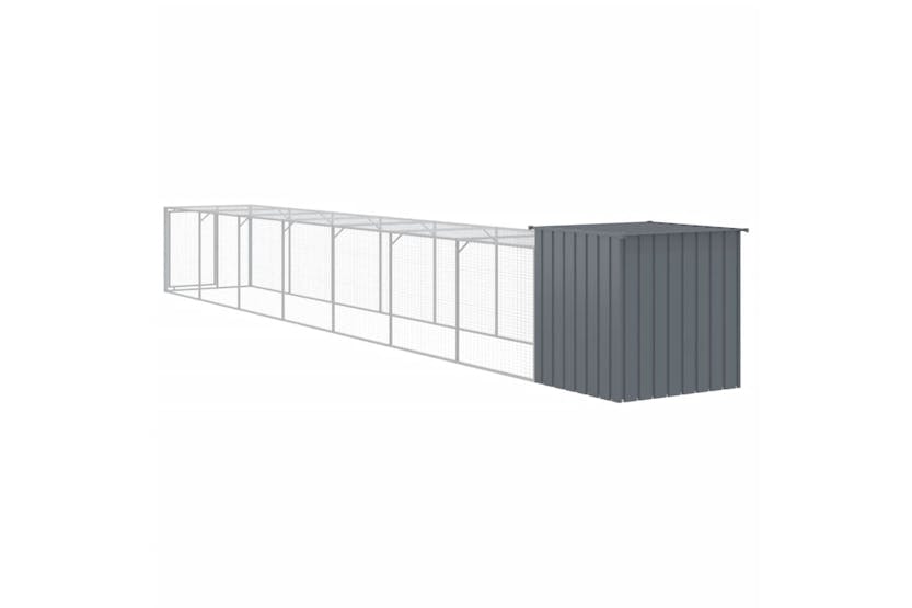 Vidaxl 3189091 Chicken Cage With Run Anthracite 110x813x110 Cm Galvanised Steel