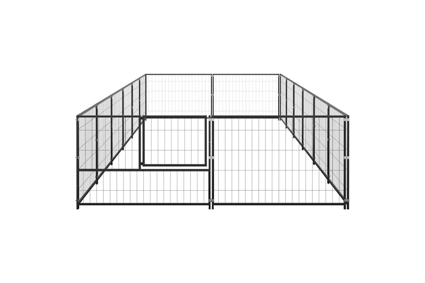 Vidaxl 3082113 Dog Kennel Black 12 M2 Steel