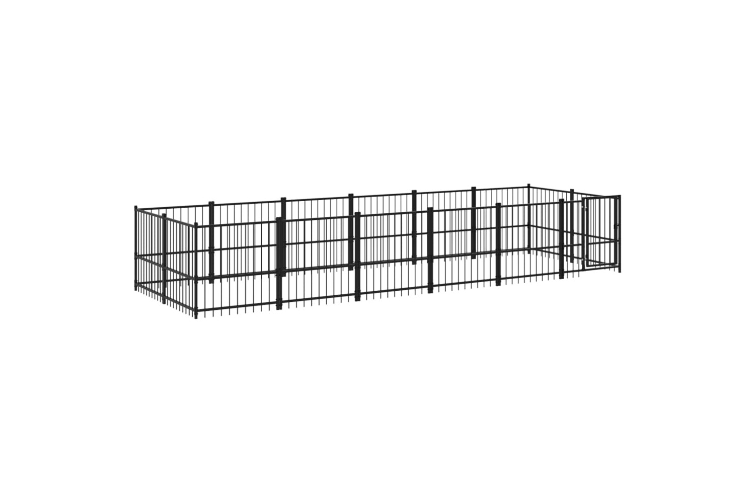 vidaXL 3124602 Outdoor Dog Kennel Steel 11.26 M2
